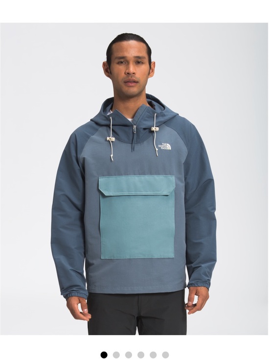 The North Face Other - The North Face Men’s Slate Blue Pullover Windbreaker with Teal Chest Pocket